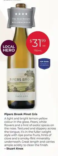 Porters Pipers Brook Pinot Gris offer