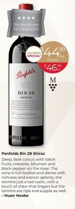 Porters Penfolds Bin 28 Shiraz offer