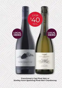 Porters Frenchman's Cap Pinot Noir or Strelley Farm Sparkling Pinot Noir Chardonnay offer