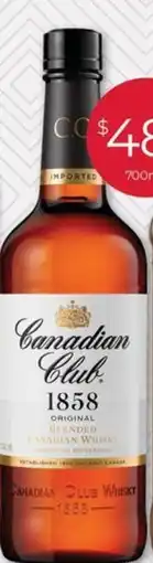 Porters Canadian Club Whisky offer