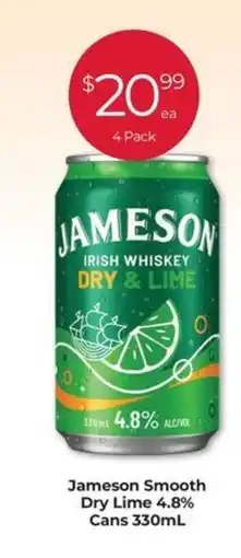 Porters Jameson Smooth Dry Lime 4.8% Cans 330mL offer