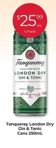 Porters Tanqueray London Dry Gin & Tonic Cans 250mL offer