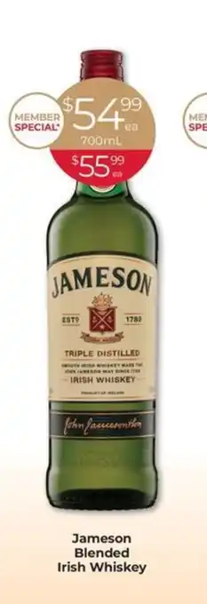 Porters Jameson Blended Irish Whiskey offer