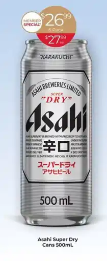 Porters Asahi Super Dry Cans 500mL offer