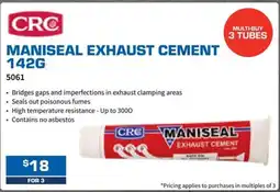 Burson Auto Parts Maniseal Exhaust cement 142g offer