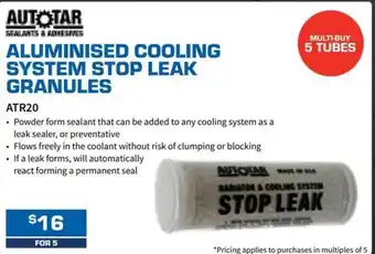 Burson Auto Parts Aluminised Cooling System Stop Leak Granules offer