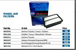 Burson Auto Parts Panel Air Filters WA1181 offer