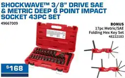 Burson Auto Parts Shockwave m 3/8 drive sae & metric deep 6 point impact socket offer