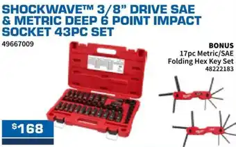 Burson Auto Parts Shockwave m 3/8 drive sae & metric deep 6 point impact socket offer