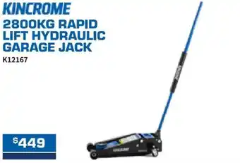 Burson Auto Parts 2800kg rapid lift hydraulic garage jack offer