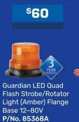 Burson Auto Parts Guardian LED Quad Flash Strobe Rotator Light Amber Flange Base offer