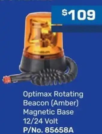 Burson Auto Parts Optimax Rotating Beacon Amber Magnetic Base offer