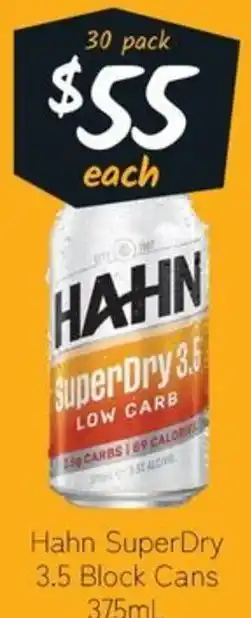 Cellarbrations Hahn SuperDry offer