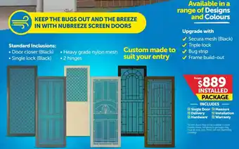 Doors Plus Keep the bugs out and the breeze in with nubreeze screen doors offer