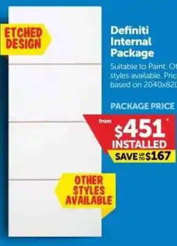 Doors Plus Definiti Internal Package offer