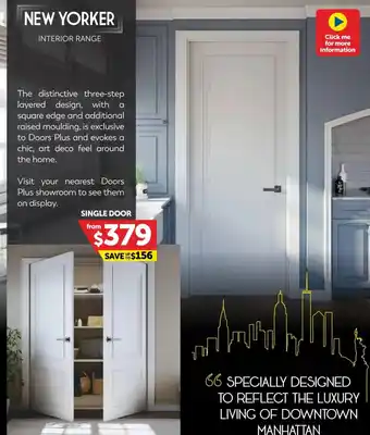 Doors Plus New yorker interior range offer