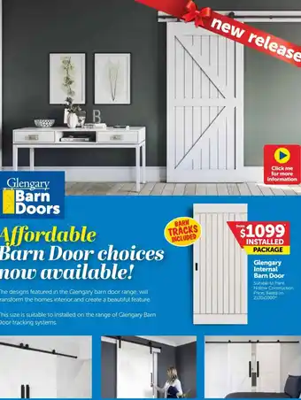 Doors Plus Glengary Barn Doors offer