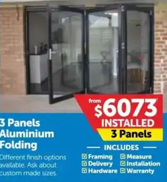 Doors Plus 3 Panels Aluminium Folding offer