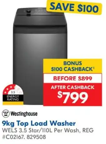 Betta 9kg Top Load Washer offer