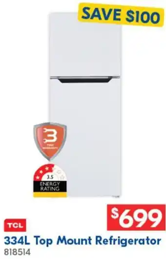 Betta 334L Top Mount Refrigerator offer