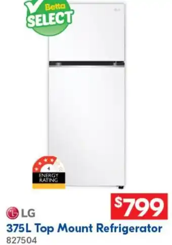 Betta 375L Top Mount Refrigerator offer