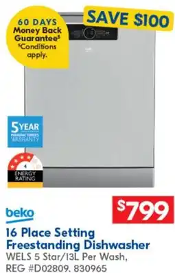 Betta 16 Place Setting Freestanding Dishwasher offer