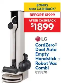 Betta CordZero Dual Auto Empty Handstick + Robot Vac Combi offer
