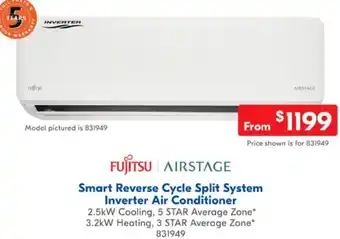 Betta Smart Reverse Cycle Split System Inverter Air Conditioner offer