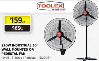 Gasweld Tool Centre Industrial 30 wall mounted or pedestal fan offer