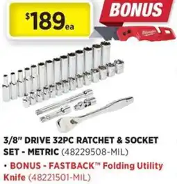 Gasweld Tool Centre 3/8  drive 32pc ratchet & socket set - metric offer