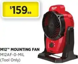 Gasweld Tool Centre M12th mounting fan offer