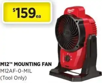 Gasweld Tool Centre M12th mounting fan offer