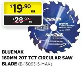 Gasweld Tool Centre Bluemak 160mm 20t tct circular saw blade offer