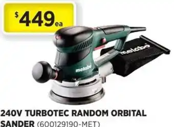 Gasweld Tool Centre Turbotec random orbital sander offer