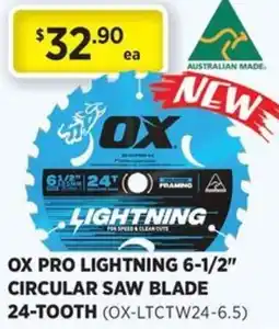 Gasweld Tool Centre Ox pro lightning 6-1/2" circular saw blade 24-tooth offer