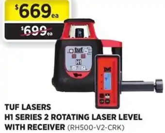 Gasweld Tool Centre Tuf lasers h1 series 2 rotating laser level with receiver offer