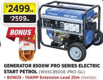 Gasweld Tool Centre Generator 8500w pro series electric start petrol offer