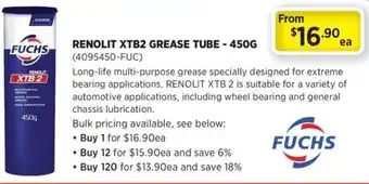 Gasweld Tool Centre Renolit xtb2 grease tube offer