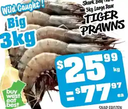 Farmer Jack's Tiger prawns offer