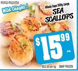 Farmer Jack's Sea scallops offer