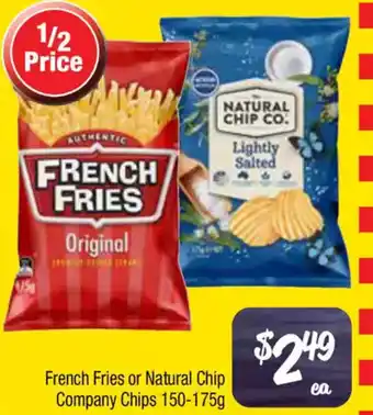 Farmer Jack's French fries or natural chip company chips offer