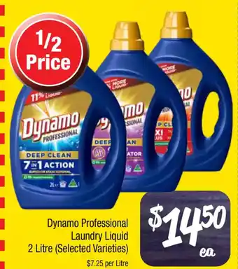 Farmer Jack's Dynamo professional laundry liquid offer