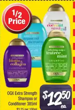 Farmer Jack's Ogx extra strength shampoo or conditioner offer