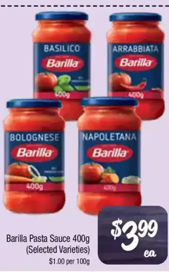 Farmer Jack's Barilla Pasta Sauce offer