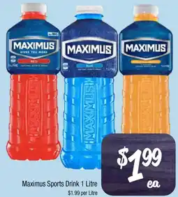 Farmer Jack's Maximus sports drink offer