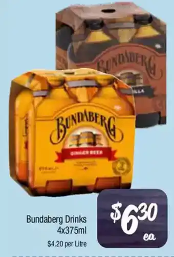 Farmer Jack's Bundaberg Drinks offer