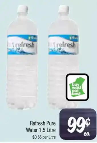 Farmer Jack's Refresh pure water offer