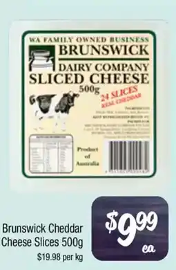 Farmer Jack's Brunswick cheddar cheese slices offer