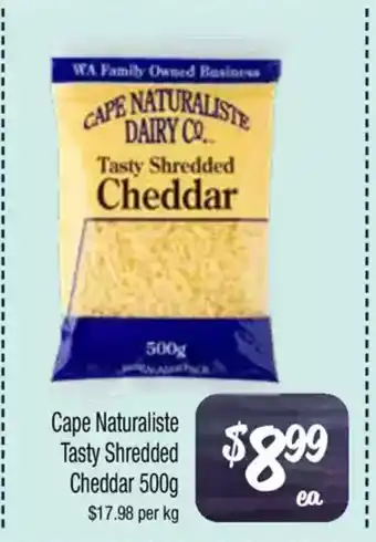 Farmer Jack's Cape naturaliste tasty shredded cheddar offer