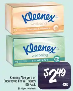 Farmer Jack's Kleenex Aloe Vera or Eucalyptus Facial Tissues offer